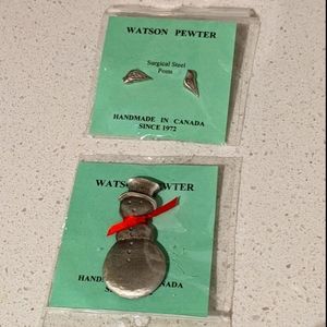 Pewter Brooch & Earrings